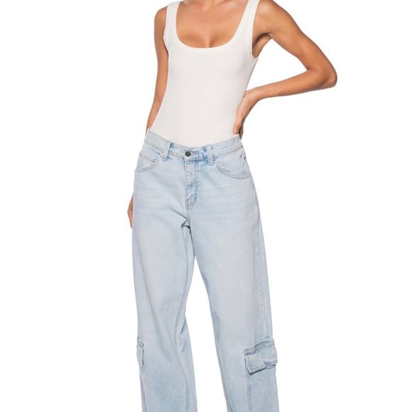 Cream Khaki Scoop Neck Rubbed Bodysuit - Picture 8 of 11